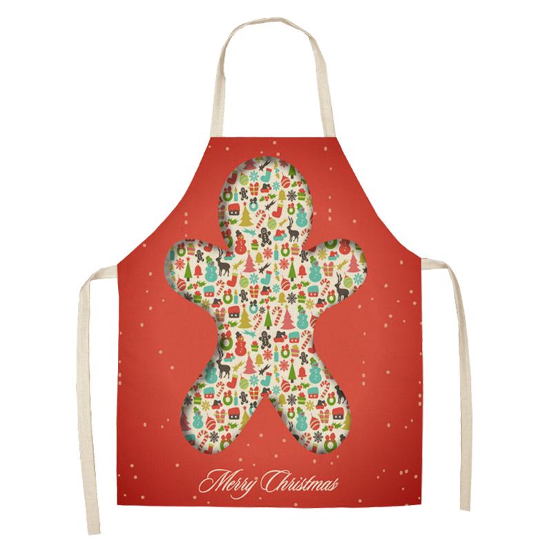 Linen Merry Christmas Apron Christmas Decorations for Home Kitchen Accessories 2025 Christmas Natal Navidad 2025 New Year Gifts