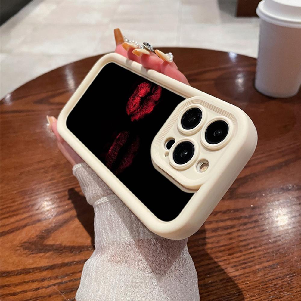 LZ22 Lips Kiss Digital Design Silicone Phone Case for Samsung A15 A35 S24 S23 Ultra S22 S21 Plus S20 A05 A06 A54 A55 A53 A14 M15 Shockproof Back Cover