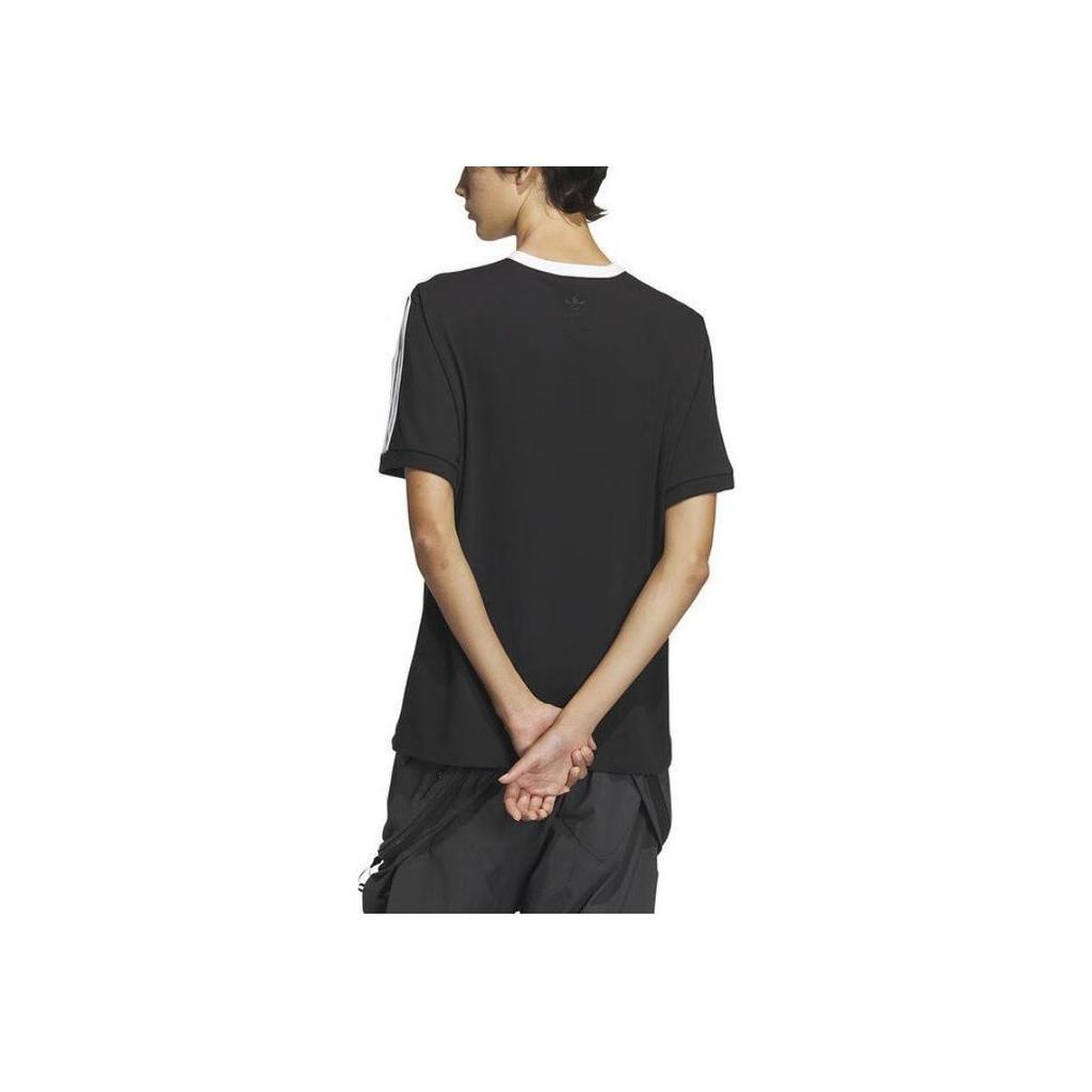 Adidas Logo Sport Casual Pullover Crew Neck T-Shirt Men Tops Black IW6309