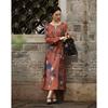 Demana Elegant Soft Luster A-Line Midi Dress