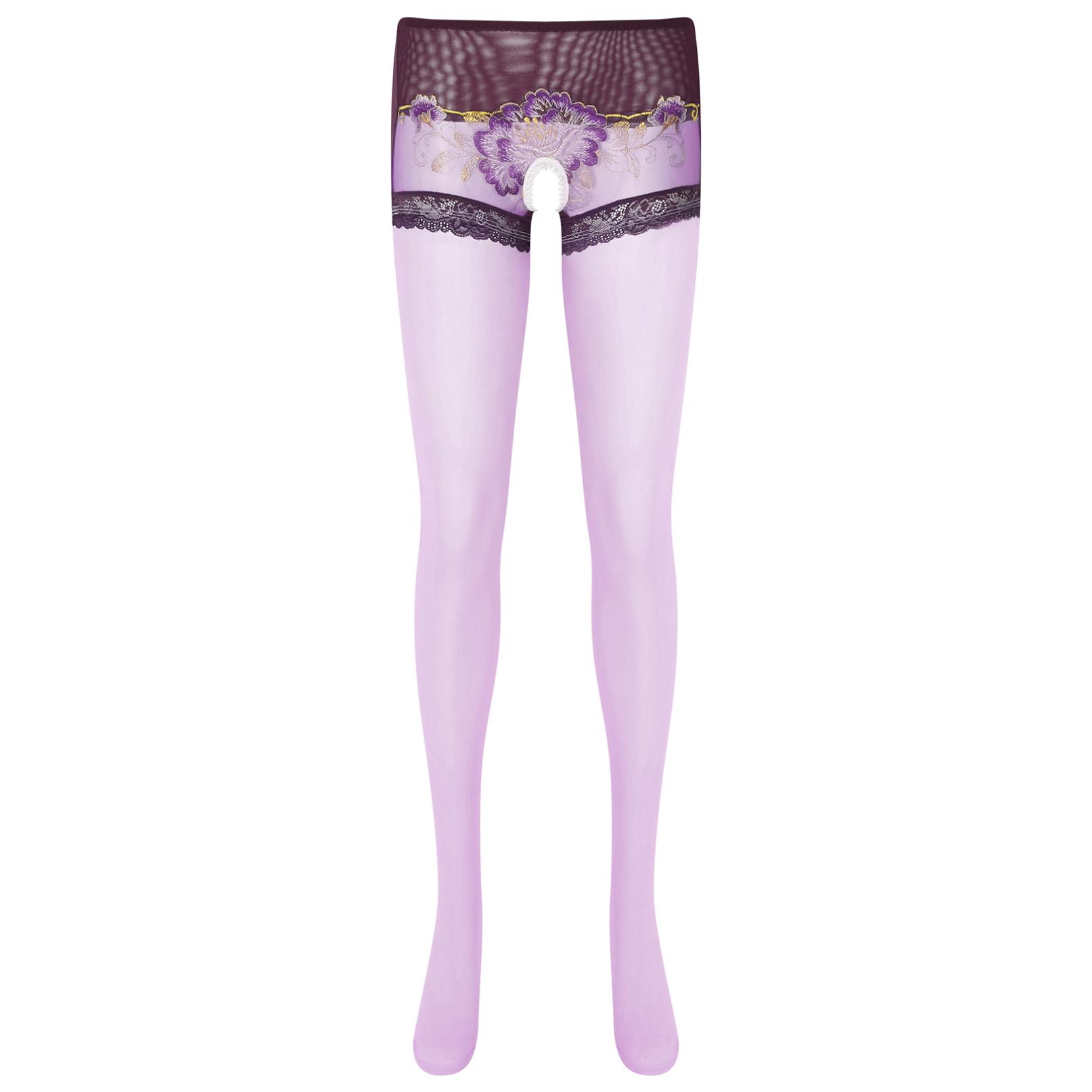 

Жіночі масляні шовкові прозорі колготки з видаленими легінси Колготки до стегон Панчохи Панчішно-шкарпеткові вироби L фіолетовий