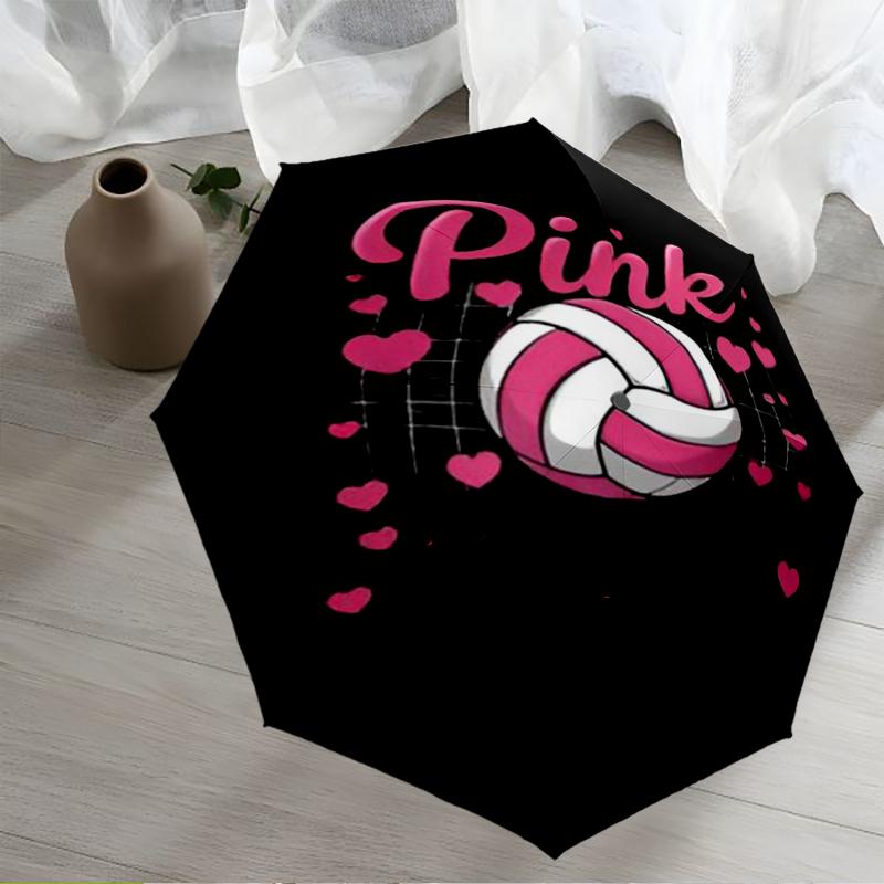 Volleyball Theme Automatic Umbrella, Lightweight & Portable, 8 Rib, Perfect for Outdoor Travel, Birthdays, Christmas, Gifts.