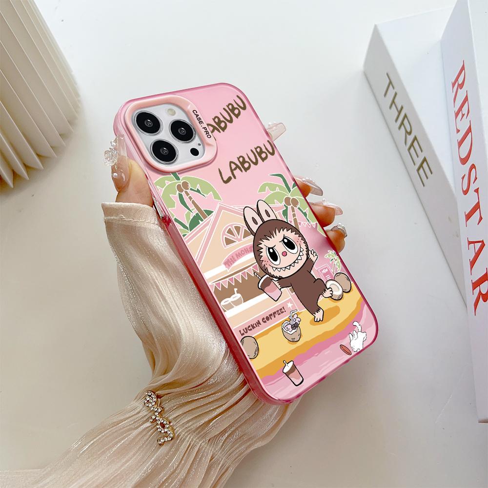 Painted Pattern Colorful Sliver Double Sided Hard Shell Shockproof Anti-fall Phone Casing for Vivo