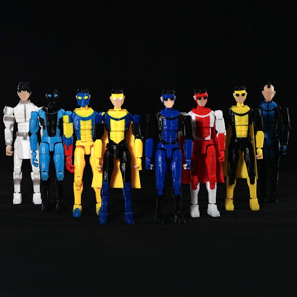 3D-gedruckte Unbesiegbare Spielzeug Actionfiguren Anime Modell Glücksbringer 13 Superhelden Mark Thragg Mehrgelenkiges Spielzeug Ornamente Geschenke