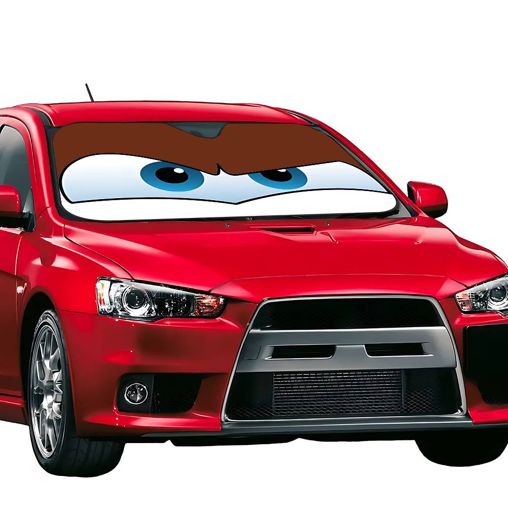 Anime L-lightning M-mcqueen Eyes Car SunShade Windscreen Front Window Visor 70x130cm Sun Visor Solar Protect Plaid Gift Novelty