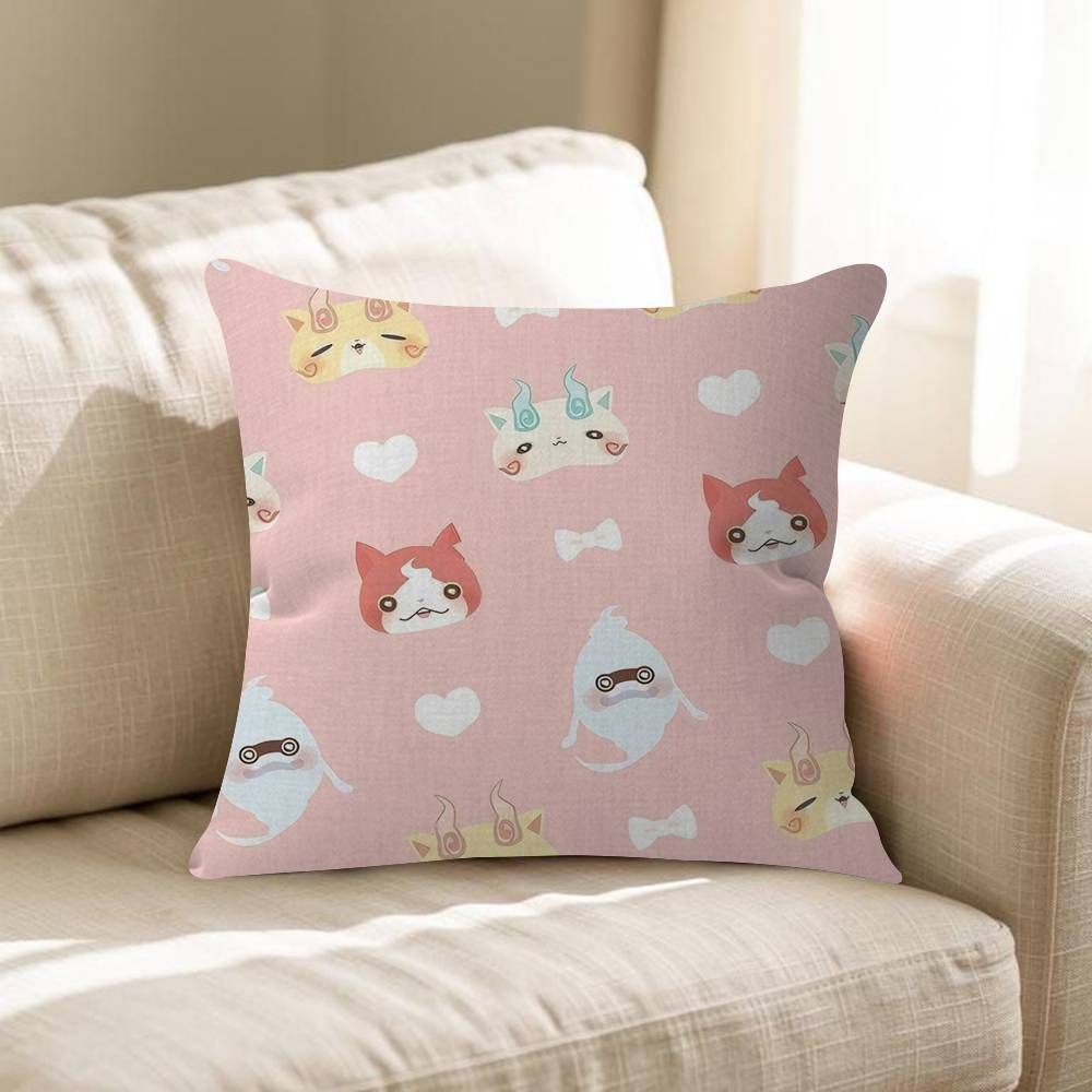 JJibanyan Pillowcase Toon Gift Cushion Cover Bedroom Home Sofa Chair Seat Decor Pillow Case