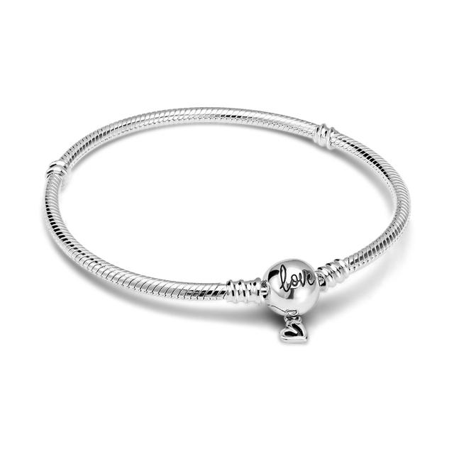 Bracciale a Catena Maglia Me Autentico Argento 925 Bracciale a Catena Serpente Adatto per Charms Originali Brand Europei Gioielli Fai da Te Regalo