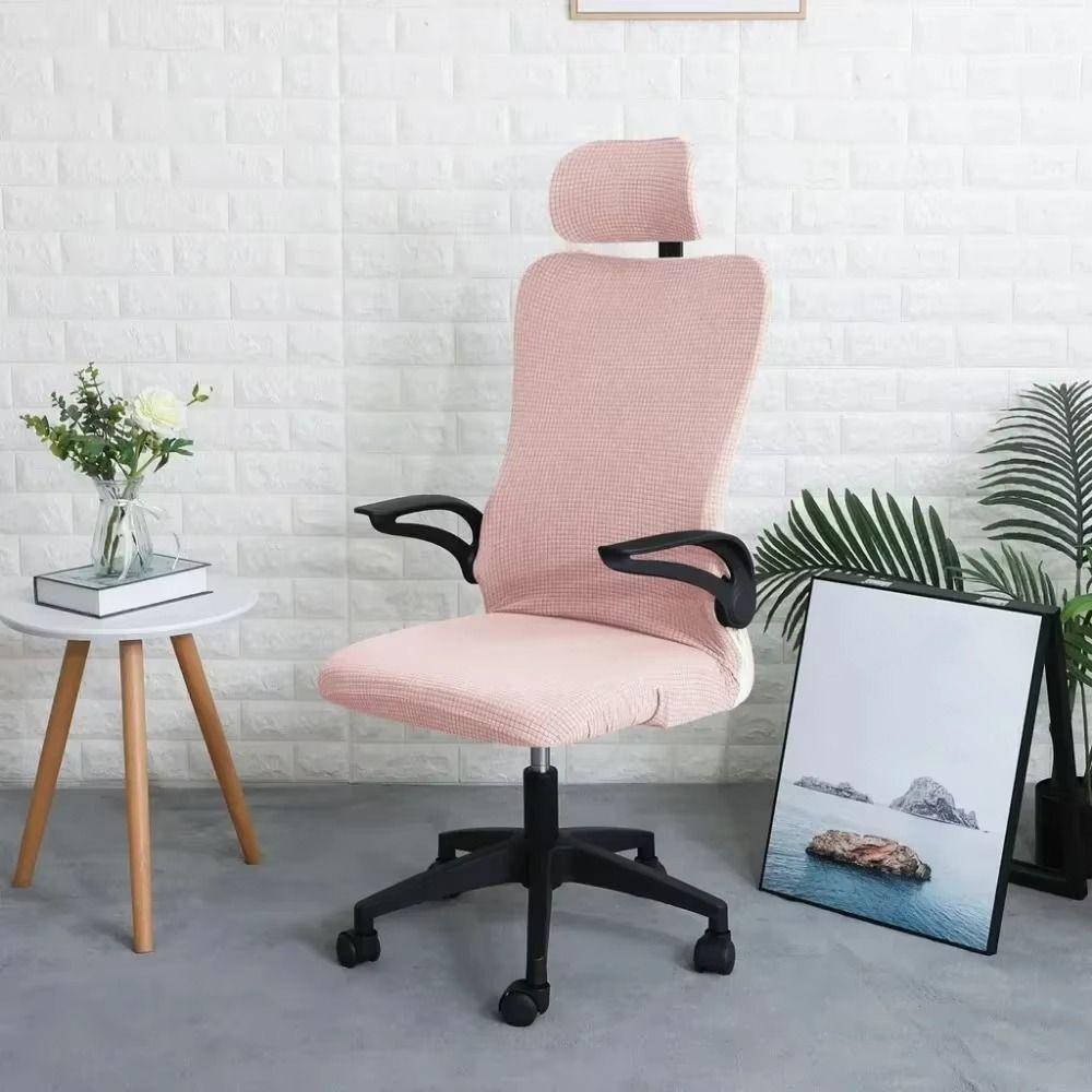 Solid Color Office Chair Cover Elastic Gaming Chair Cover Swivel Chair Cover Armchair