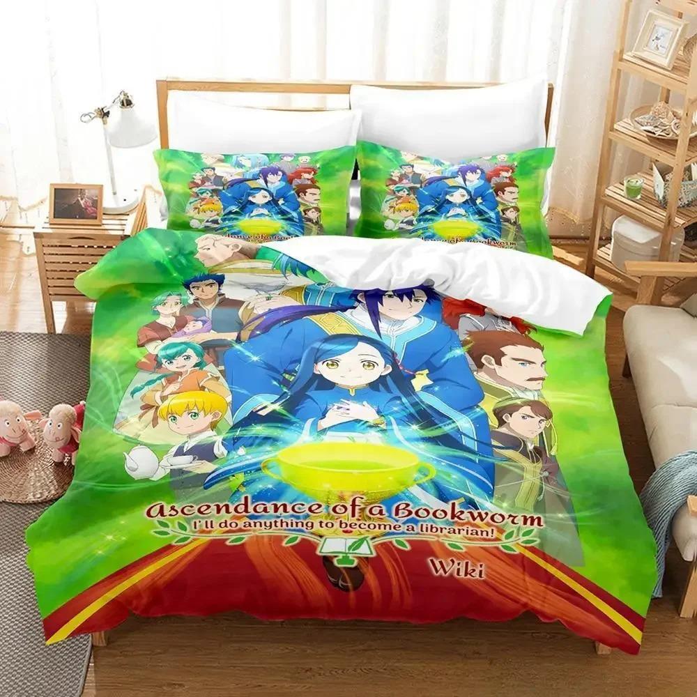 New Ascendance of a Bookworm Bedding Set 3D Print Kawaii Anime Duvet Cover for Adult Kid Bedroom