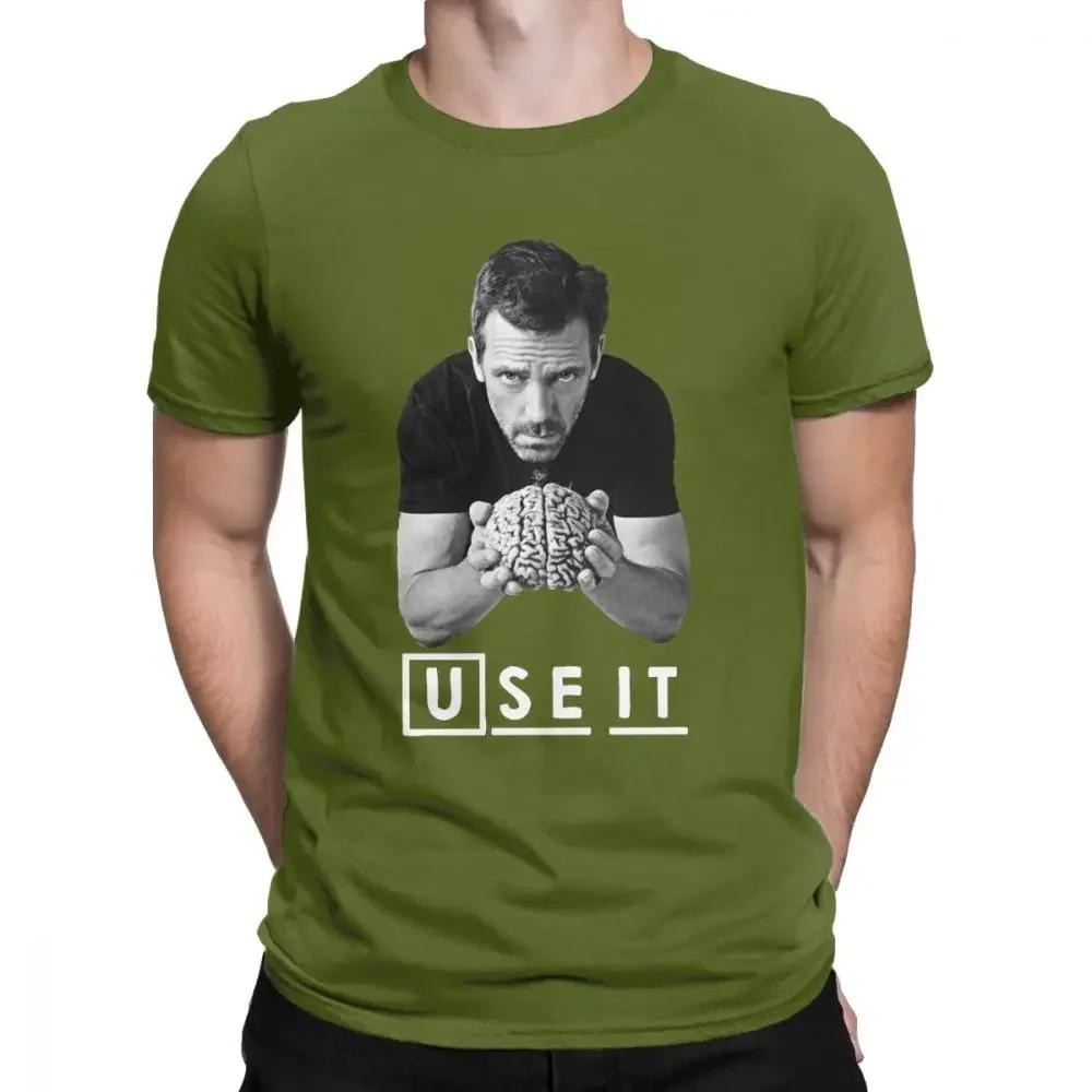 House MD Męska Koszulka DDrr House Użyj tego Zabawne Góry Bawełniana Koszulka z Krótkim Rękawem Niestandardowa Męska Koszulka Letnia Streetwear Duży Rozmiar
