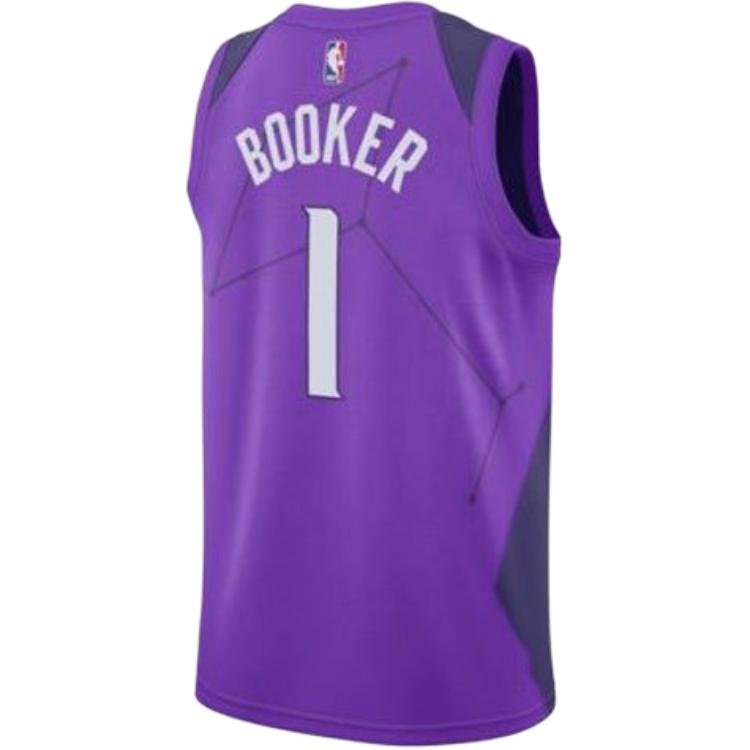 Nike NBA Phoenix Suns Devin Booker No. 1 Retro Breathable Basketball Jersey Men Tops Purple 912143-566