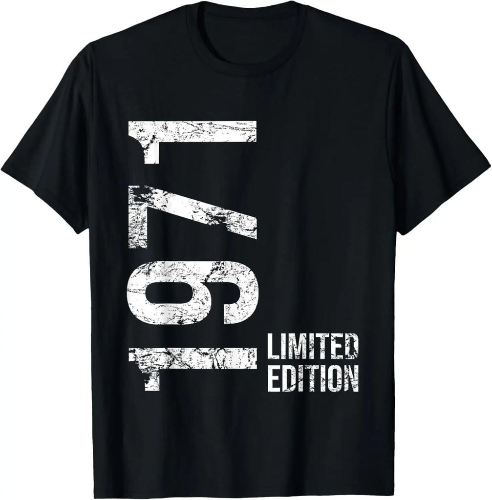 Awesome Year 1971 Vintage Since 1971 Limited Edition 1971 T-Shirt Short Sleeve Mens Clothing Gr