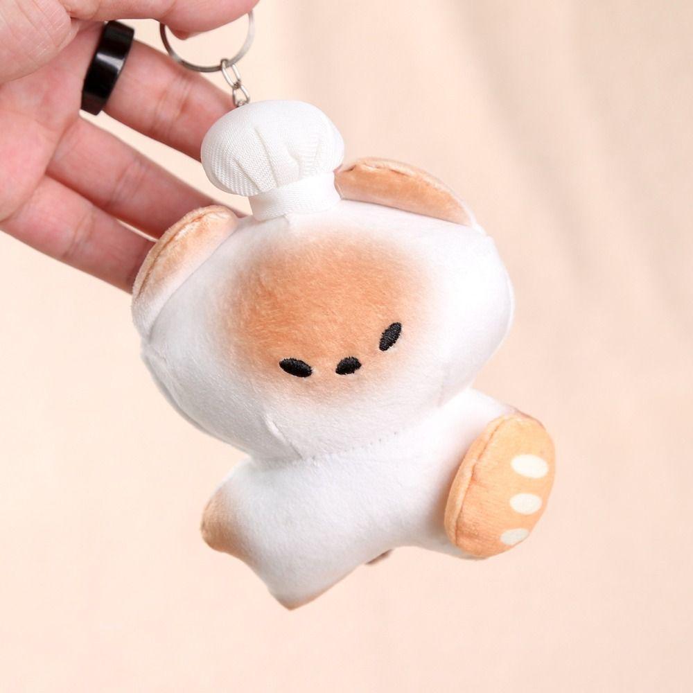 PP Cotton Animal Bread Cat Keychain Collection Stuffed Animal Bag Pendant  Jewelry Accessories