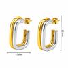 Fashion High-End Two-Color U-Shaped Niche Stud Earrings in Stainless Steel