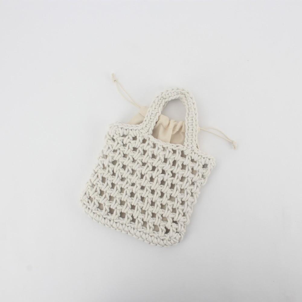 Exquisite Woven Tote Handbag Bohemian Hollowed Out Beach Bag Fashion Crochet Knitted Bag  Travel