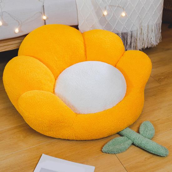 Seat Mat Detachable Extra-soft Texture Thickened Flower Shape Sitting Chair Seat Mat