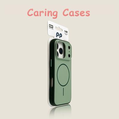 For iPhone 17 Pro Max Case Green Skin-Feel MagSafe Slim-Ring Anti-Slip Shockproof Premium Cover with Iphone 16 15 14 13 12