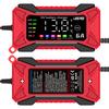 Digital LCD Display 2025 Car Battery Charger Voltage Temperature Detection 12V 6A Intelligent Pulse Repair SUV Motorcycle Truck Overvoltage Protection