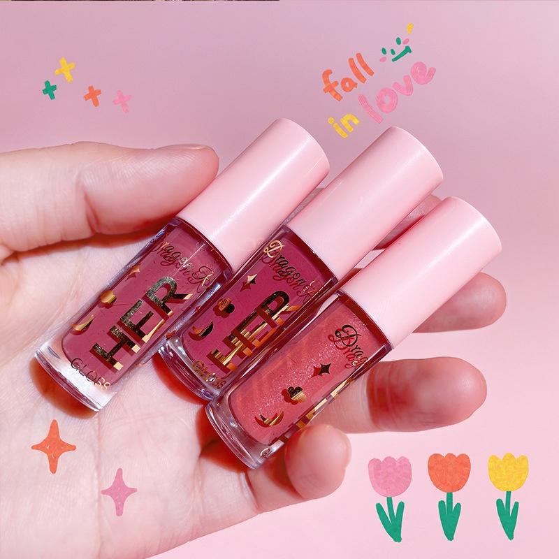 8 colori donne sexy rossetto impermeabile lunga durata lucidalabbra umido vivido colorato lipgloss trucco donna 1 pz HTBE YSXX