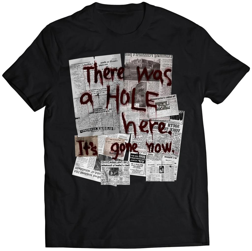 Silent Hill Horror Game Printed Pure Cotton Tshirt Trendy Retro Dark Thriller Style Personalized Wearing Pure Cotton Tee Unisex