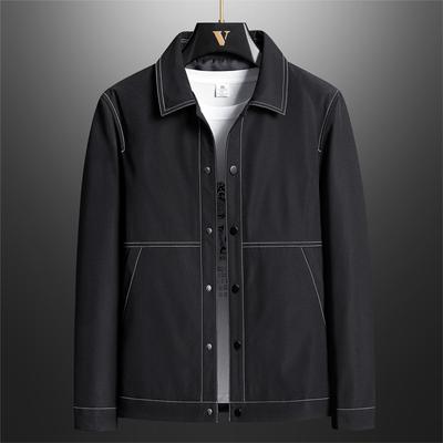 Neue Herren Arbeitsjacke Revers Oberteil Modische Jugend Freizeitjacke Locker Hübsch Trendige Jacke für Männer