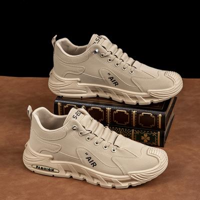 Men's Anti-Slip Work Boots for Fall Outdoor Use Leather-wear-resistant Plus-size Casual Shoes Waterproof Fashionable Sneakers