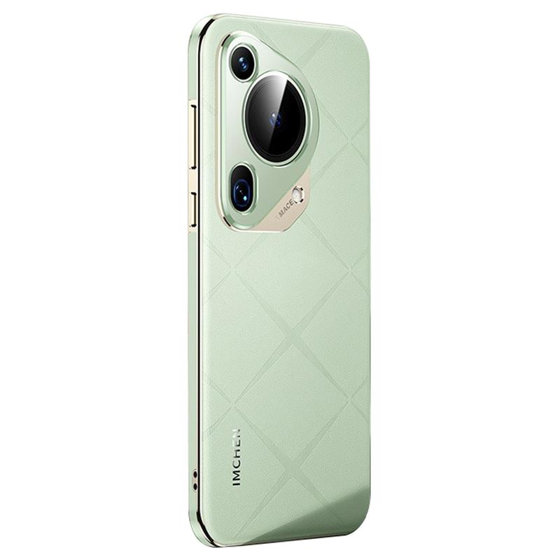 IM-CHEN For Huawei Pura 70 Ultra Case Anti-scratch Genuine Cow Leather+PC Phone Cover