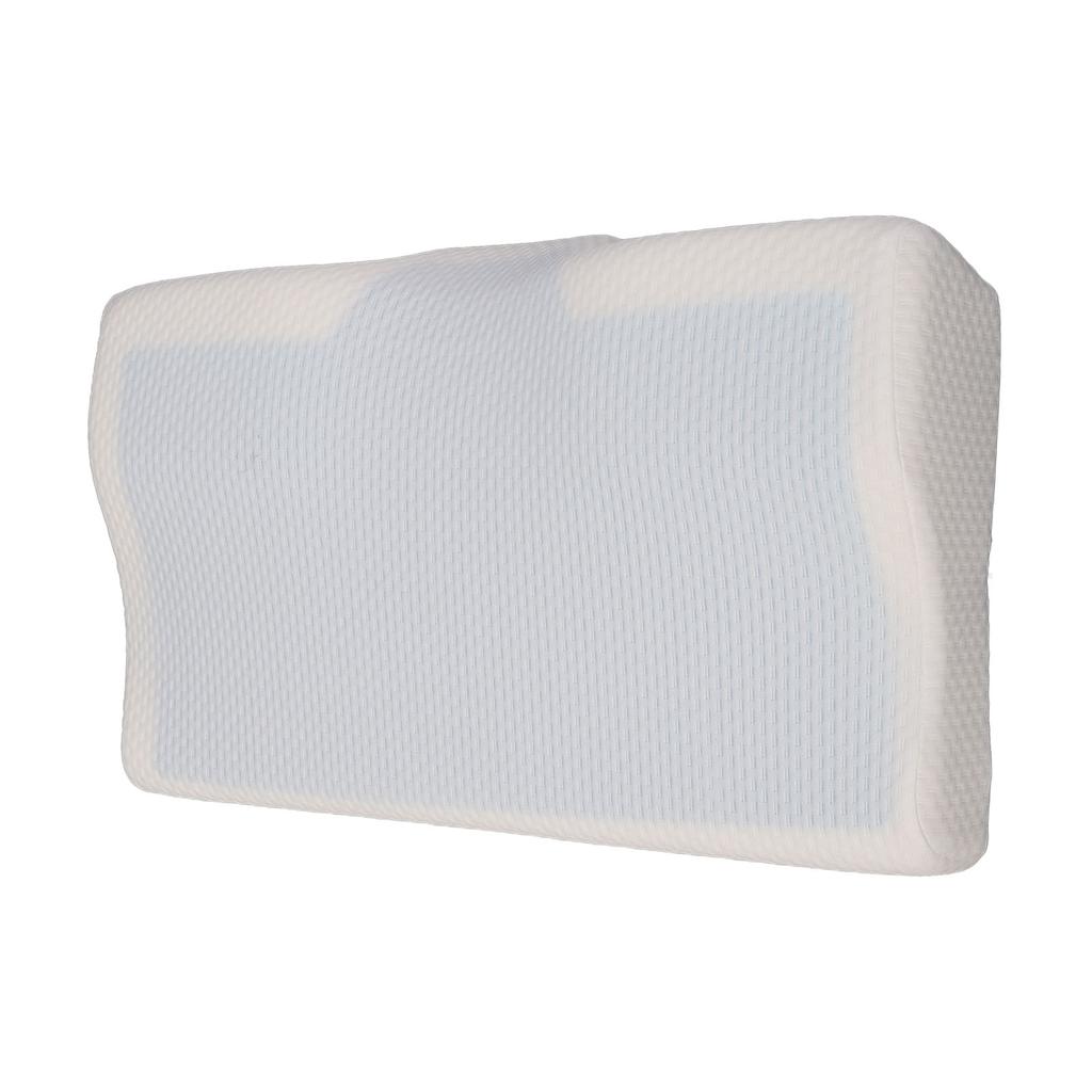 Memory Foam Pillow Slow Rebound Wave Shape Cooling Gel Cervical Neck Support Pillow for  White
