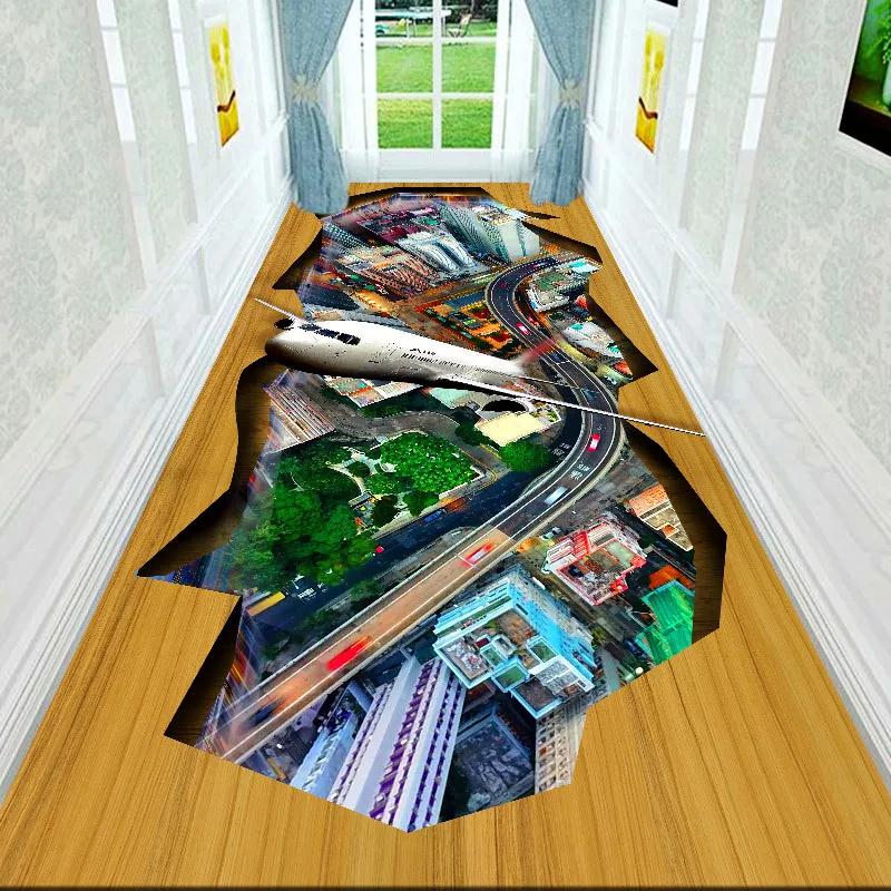 Tatami Rug 3D Carpets for Living Room Funny Adventure Floor Area Rugs for Kids Room Decorative Long Hallway Corridor Kitchen Mat