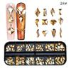 New 12 Grid Nail Drill Irregular Flat Bottomed Rhinestone AB Nail Accessory Nail Decoration