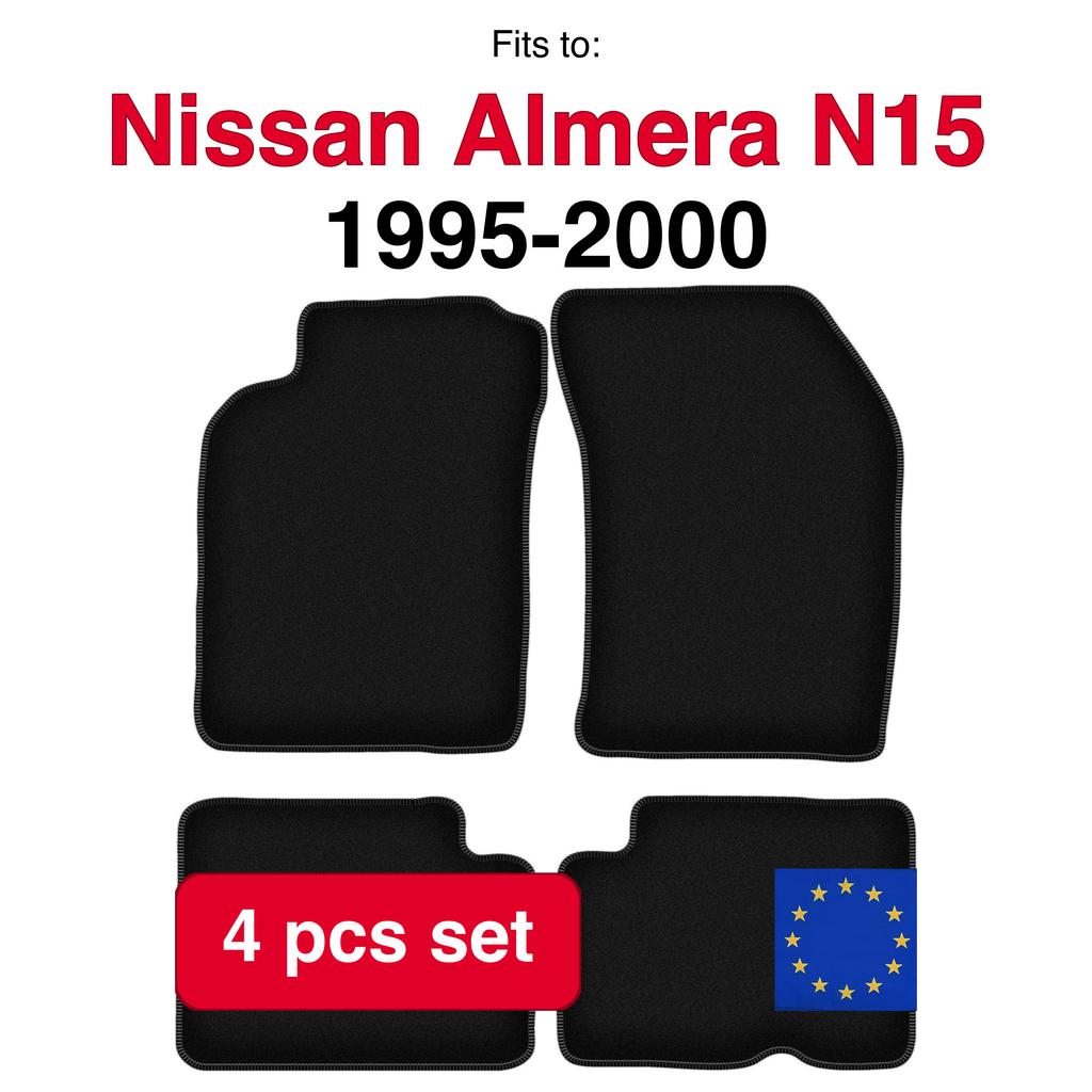 Basic Velour Floor Mats, For Nissan Almera N15 Hatchback, Sedan (1995-2000)
