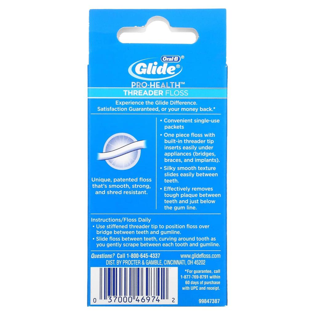 Buy OralB, ProHealth, Threader Floss, 30 SingleUse Packets at