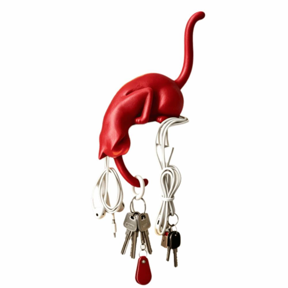 Inverted Hanging Upside Down Cat Figurine Cute Christmas Tree Ornament Home Office Decor
