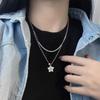 S925 Silver Retro Circle Necklace – Women's Elegant Clavicle Chain, Light Luxury Trendy Sweater Accessory