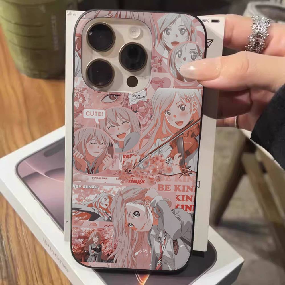 Your Lie In April Phone Case For IPhone 17 16 15 14 Plus 13 12 11 Pro Max Pro Wave Corrugated Cover