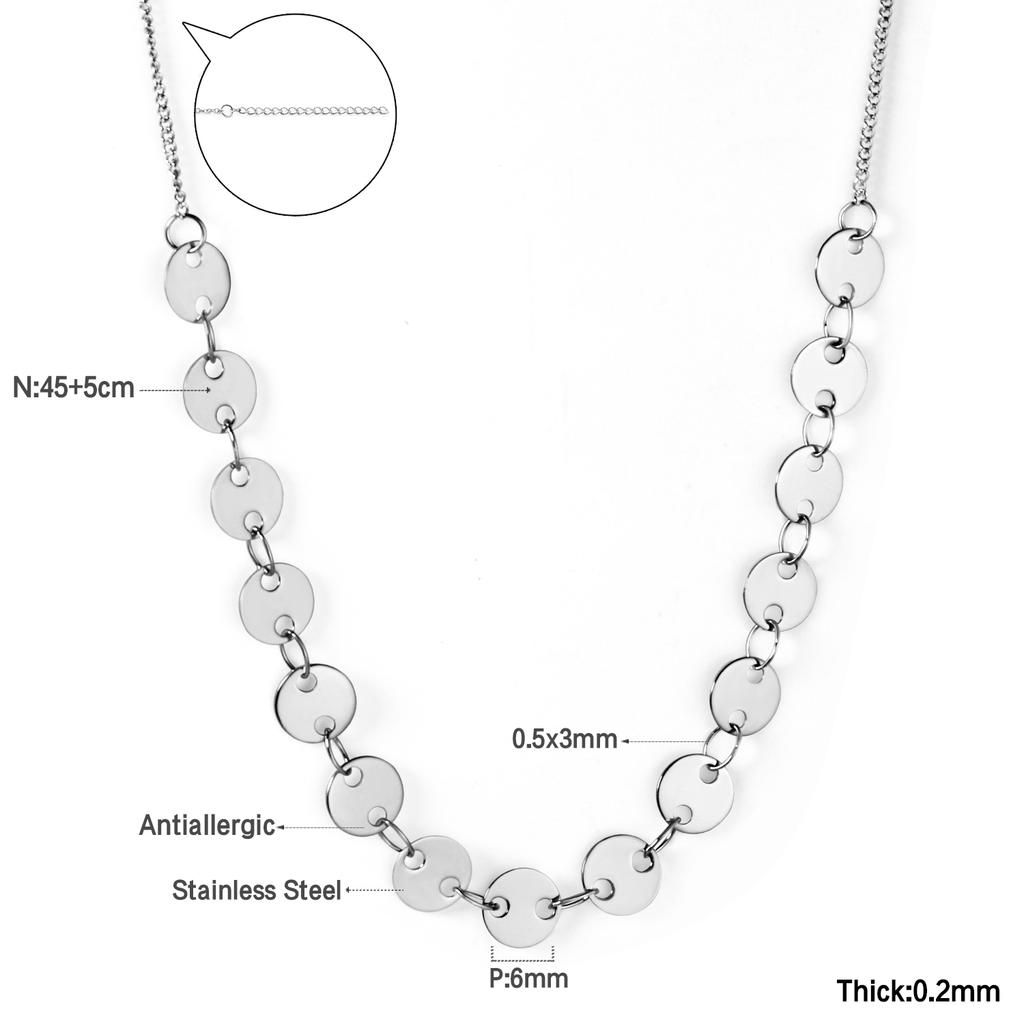 Woman Collier Golden Chains Necklaces Bohemia Star Heart Elegant Stainless Steel Jewelry Trendy