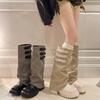 Women Knee High Chelsea Boots 2026 Autumn Mid Heels Platform Shoes Women High Tube Thick Bottom Retro Fashion Buckle Botas Mujer