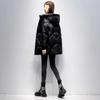 Women's Winter Thickened Plus Size Warm Jacket Loose Large Pocket Hooded Diamond Check Warm