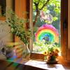 Oil Painting Irregular Rainbow Unicorn Glass Door and Window Beautification Decoration Static Window Stickers