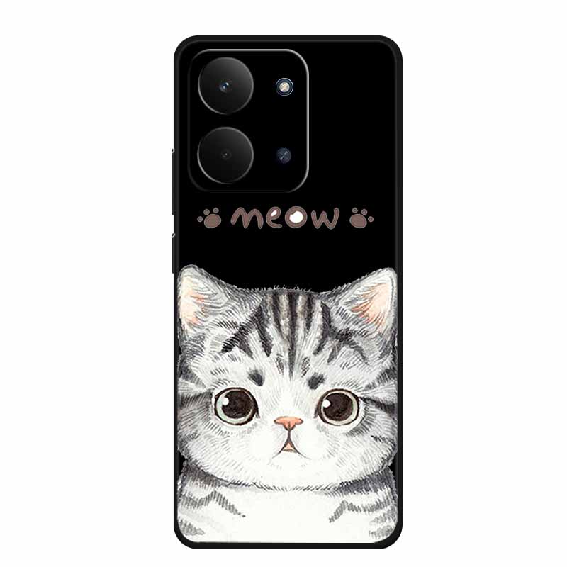 For Redmi 15C 4G Case 15 C Cartoon Cat Black Silicone Soft TPU Phone Case For Xiaomi Redmi 15C Back Cover Cases Redmi15C 6.9"