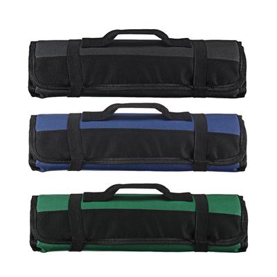 Organizador de bolsa de almacenamiento con cortador de bolsa enrollable de Chef de 22 bolsillos azul