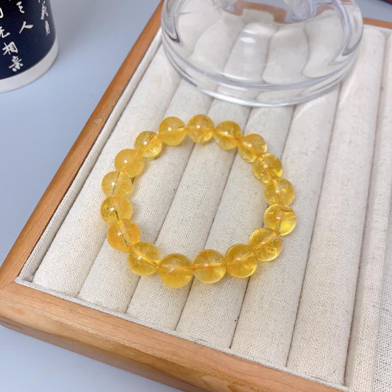 JYL TS Bracelet  Eye Faceted Style Enhances Insight & Sparkle 10mm Citrine 17cm яркий бордовый