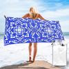 Carreaux azulejos portugais Serviette de plage Microfibre douce Séchage rapide Absorbant Serviettes rapides pour le bain