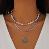 Fashion Trendy Jewelry Fashion Stylish Niche Design Retro Baroque Shell Starfish Necklace Clavicle Chain