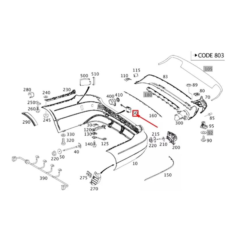 Replacement Tow Hook Caps for W212 E200 E220 E250 E300 E320 Automotive Accessories 2128850326 Rear Bumper Tow Hook Cover