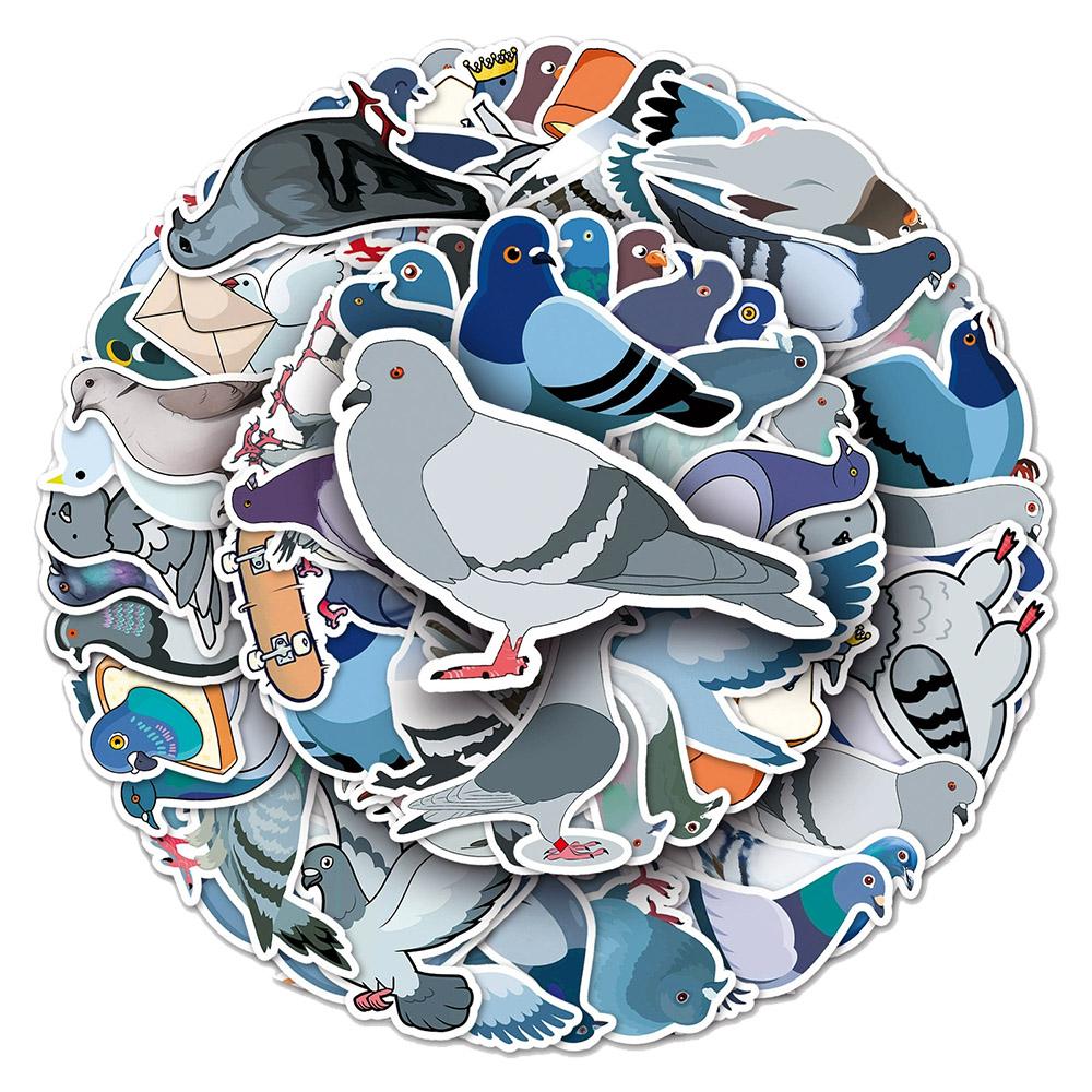 10/30/50pcs Funny Cartoon Animal Pigeon Stickers Cute Graffiti Decals Waterproof DIY Notebook Phone Luggage Sticker Decoration