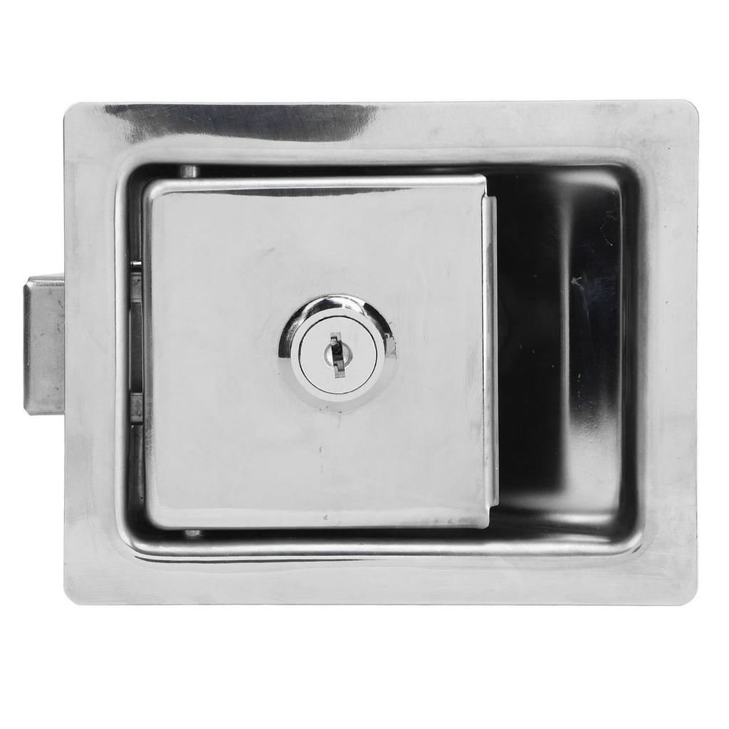 Toolbox Latch Stainless Steel Flush Mount Tool Box Latch Paddle Lock with 2 Keys for RVs Trucks