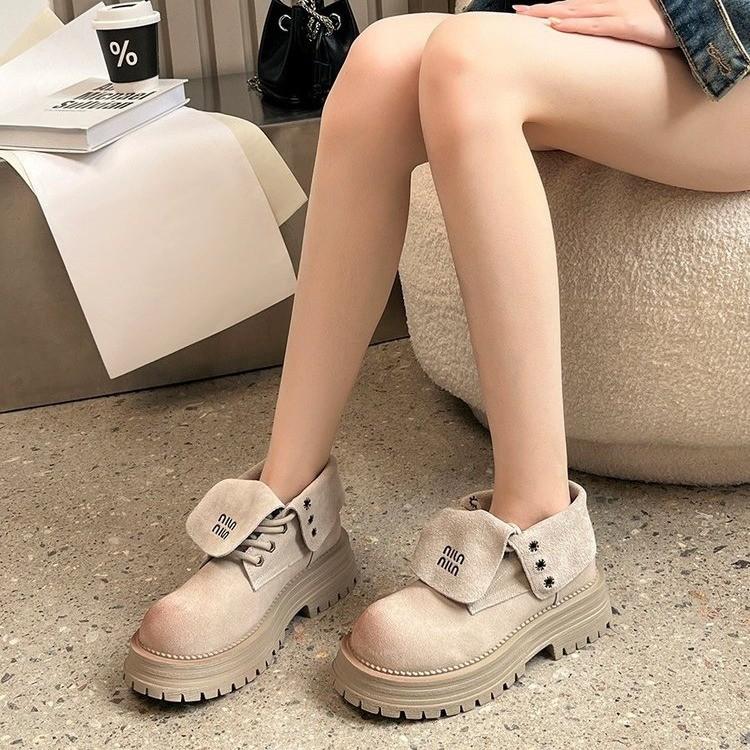 

Martin boots women s new summer breathable two wear rhubarb boots British style versatile flip platform short boots women s 40 абрикосовый