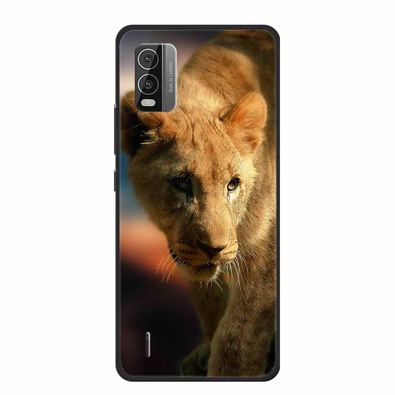For Nokia C110 C210 C300 Case Soft black Silicone Bumper TPU Phone Wolf Cat Flower CaseS For C110 210 300 Shock proof Bumper TPU