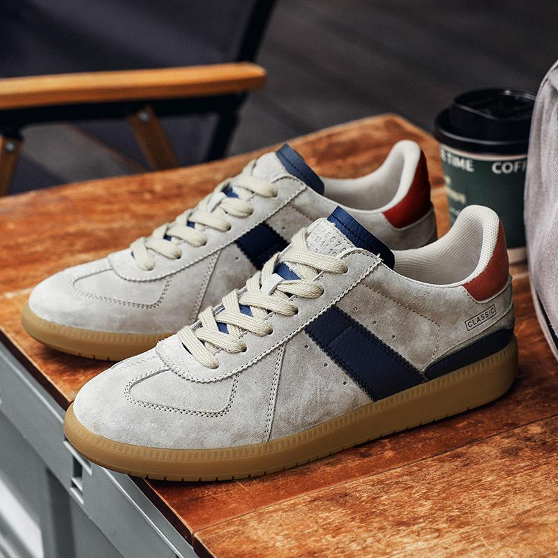 

Fashion Leather Fashion Walking Shoes Men New Arrival Skate Shoes Men Luxury Brand Mens Lace-Up Sneakers Male Comfortable Outdoor Flats 39 серый